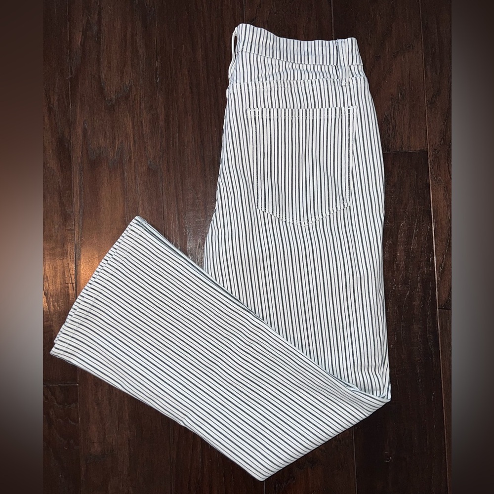 FRAME Le Crop Mini Boot Striped Jeans | Size 28